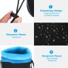 PATIKIL 2 Pcs 3.7" ID x 7.1" H Neoprene Drawstring Lens Pouch, Black, Blue, Camera Lens Case view 4
