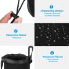 PATIKIL Camera Lens Bag, 3 Pcs 3" ID x 3.9" H Drawstring Pouch With Thick Protective Neoprene, Case for DSLR Camera Lens, Water Coffee Cups Black view 4