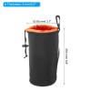PATIKIL Camera Lens Bag, 2 Pcs 3.7" ID x 9.8" H Drawstring Lens Pouch with Thick Protective Neoprene, Lens Case for DSLR Camera Lens, Water Coffee Cups Black, Orange view 2