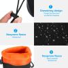 PATIKIL Camera Lens Bag, 2 Pcs 3.7" ID x 9.8" H Drawstring Lens Pouch with Thick Protective Neoprene, Lens Case for DSLR Camera Lens, Water Coffee Cups Black, Orange view 4