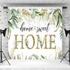 15x10ft Housewarming Backdrop Spring Gold Green Leaves Photography Background Home Sweet Home New House Party Banner Decorations Supplies Photo Booth Props view 4