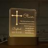 Baptism Gifts for Girls and Boys, Personalized Night Light with Cross, Nursery Room Decor, Custom W/Name & Date, Christening Gifts for Baby Shower, Birthday, Xmas view 2