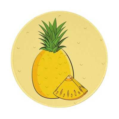 Cartoon Pineapple Round Mouse Pad Waterproof Non-Slip Rubber Base for Office Laptop,Laptop Wireless Mouse Home Office Travel 4 Pcs