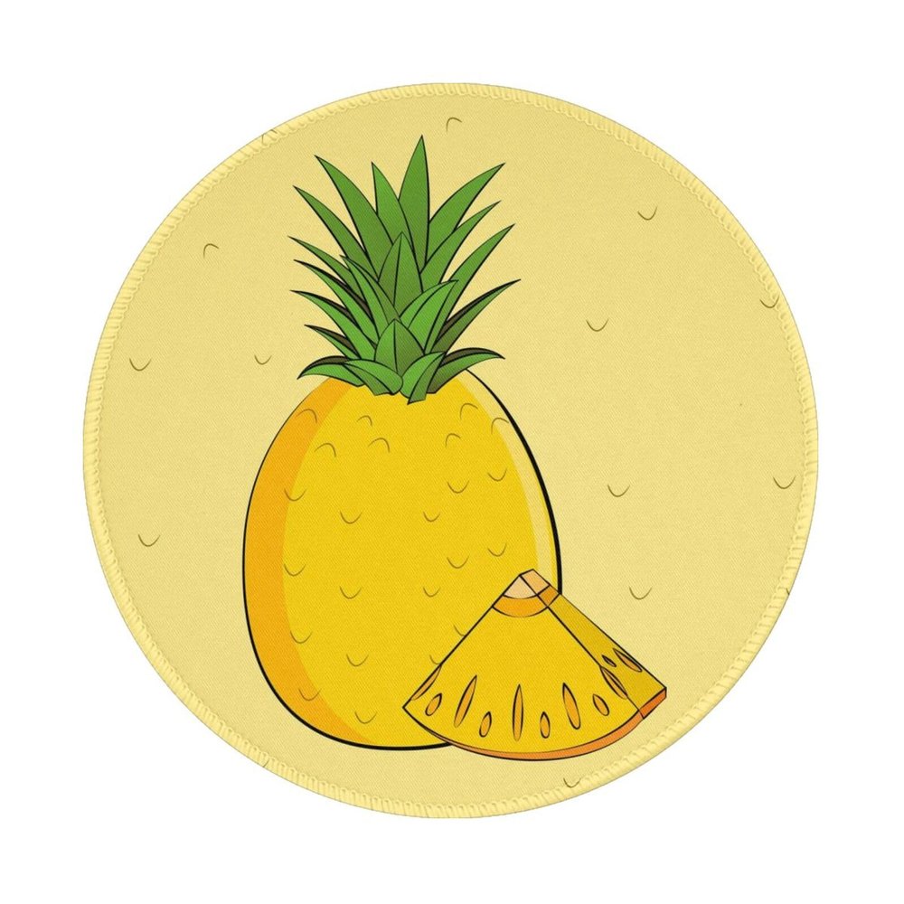 Cartoon Pineapple Round Mouse Pad Waterproof Non-Slip Rubber Base for Office Laptop,Laptop Wireless Mouse Home Office Travel 4 Pcs