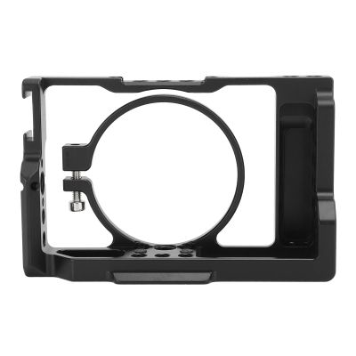 Aluminum Camera Cage with Cold Shoe Mount for RX100 M1 M2 M3 M4 M5 M6 M7, Lightweight and Premium, 360 Degree, Easy to Install
