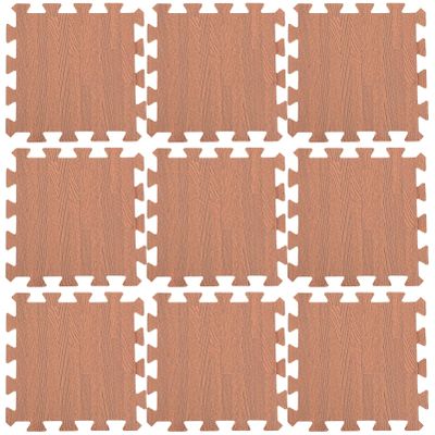 Gadpiparty 12Pcs Foam Floor Tiles Wood Grain Puzzle Mat Interlocking Floor Mats Waterproof Gym Flooring Exercise EVA Foam Floor Padding for Office Workspaces, 117395D2RA2E4