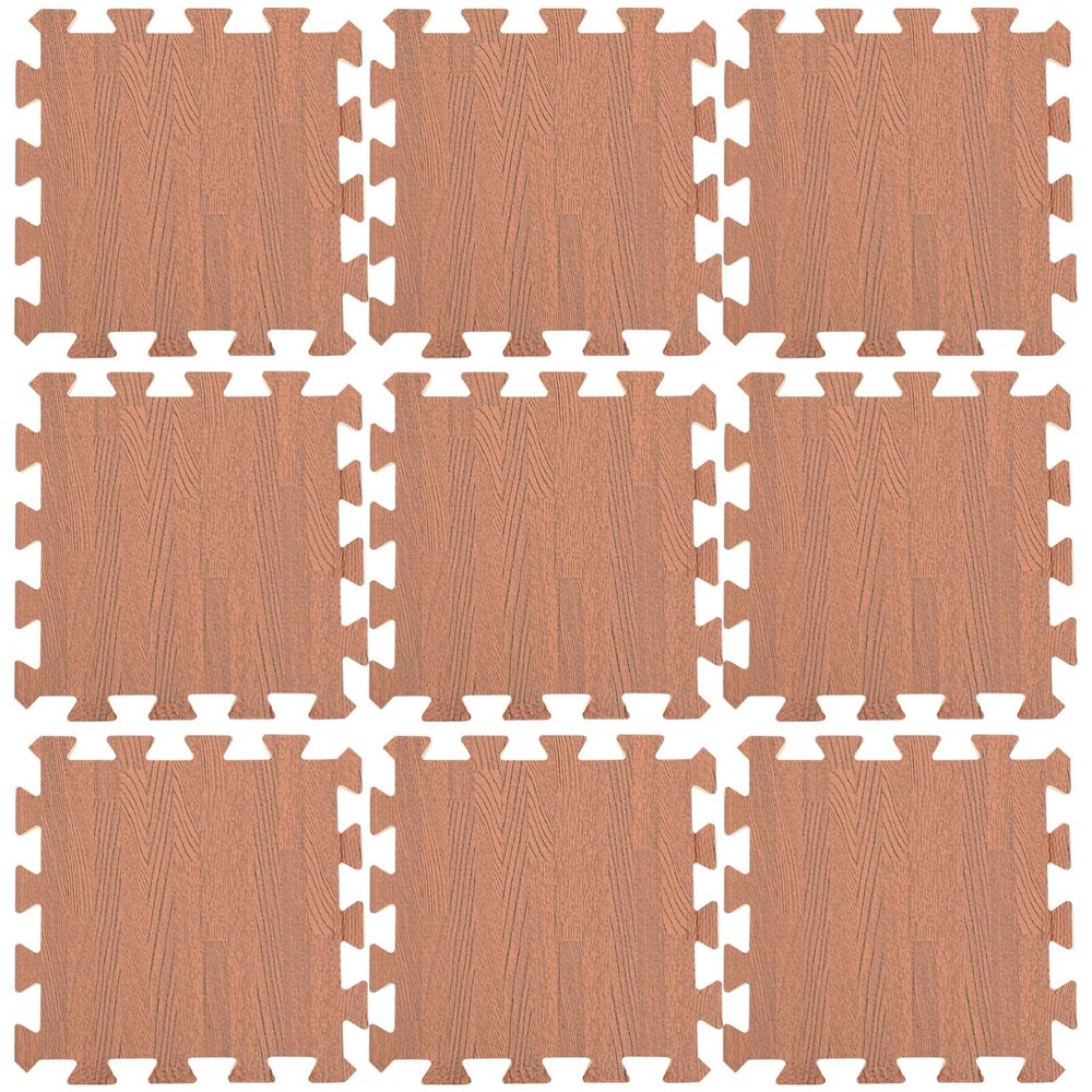 Gadpiparty 12Pcs Foam Floor Tiles Wood Grain Puzzle Mat Interlocking Floor Mats Waterproof Gym Flooring Exercise EVA Foam Floor Padding for Office Workspaces, 117395D2RA2E4