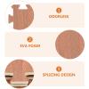 Gadpiparty 12Pcs Foam Floor Tiles Wood Grain Puzzle Mat Interlocking Floor Mats Waterproof Gym Flooring Exercise EVA Foam Floor Padding for Office Workspaces, 117395D2RA2E4 view 3