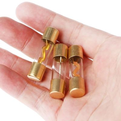 5Pcs Gold Plated Glass AGU Fuse Fuses Pack Car Audio Amp Amplifier 60/80 /100 AMP (Color : 80 AMP)