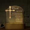Baptism Gifts for Girls and Boys, Personalized Night Light with Cross, Nursery Room Decor, Custom W/Name & Date, Christening Gifts for Baby Shower, Birthday, Xmas view 1