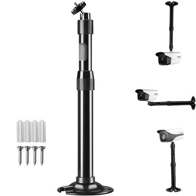 Coolotic Adjustable Telescopic CCTV Camera Mount Bracket - Wall & Ceiling Compatible for Surveillance Bullet Cameras, IP Cameras & More