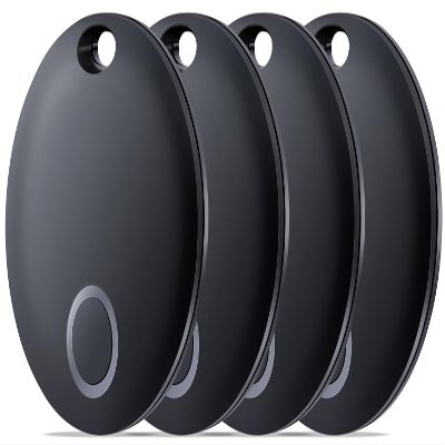 Air Tracker Tag, Bluetooth Tracker-4 Pack Works with Apple Find My (iOS Only), Smart Tags for Luggage, Keys, Backpack, IP67 Waterproof