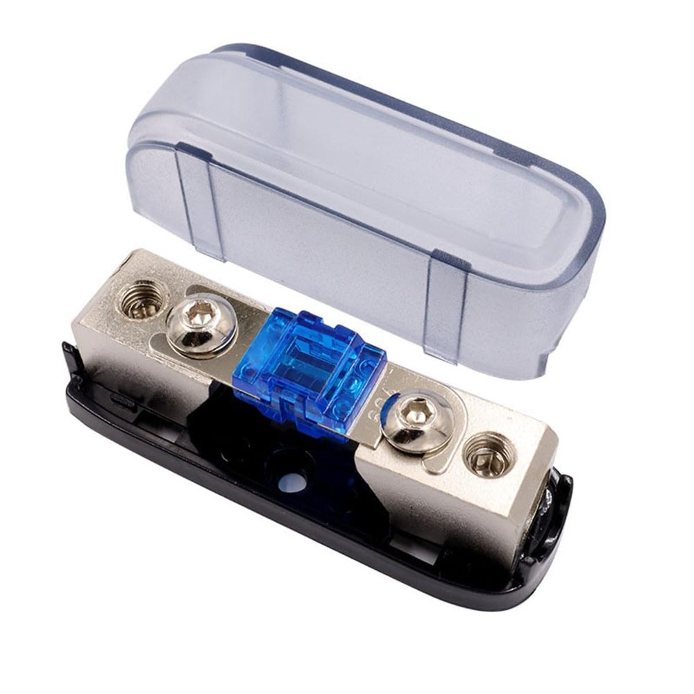 Car Audio Fuse 30A 40A 60A 80A 100A 150A Power Fuse Holder Stereo Audio Single Way AGU Fuse Holder Power Distribution Fuse Box (Color : 150A)