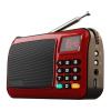 Portable Radio Speaker, Mini Radio Music Player with LED Display Screen and Flashlight (Red) view 1