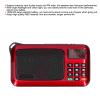 Portable Radio Speaker, Mini Radio Music Player with LED Display Screen and Flashlight (Red) view 2