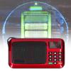 Portable Radio Speaker, Mini Radio Music Player with LED Display Screen and Flashlight (Red) view 4