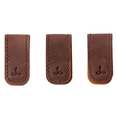 Snakehive Small Leather Cable Ties - Real Leather Cable Straps - Pack of 3 (Brown)