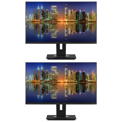 Viewsonic VG2748a 27-inch 1920 x 1080 Full HD LCD IPS Monitor, 2-Pack Bundle with Frameless, FreeSync, Eye-Care, HDMI, DisplayPort, USB Hub, Speakers