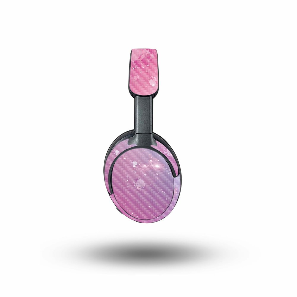 MightySkins Carbon Fiber Skin Compatible with Bose QuietComfort Ultra - Pink Diamond | Protective, Durable Textured Carbon Fiber Finish | Easy to Apply
