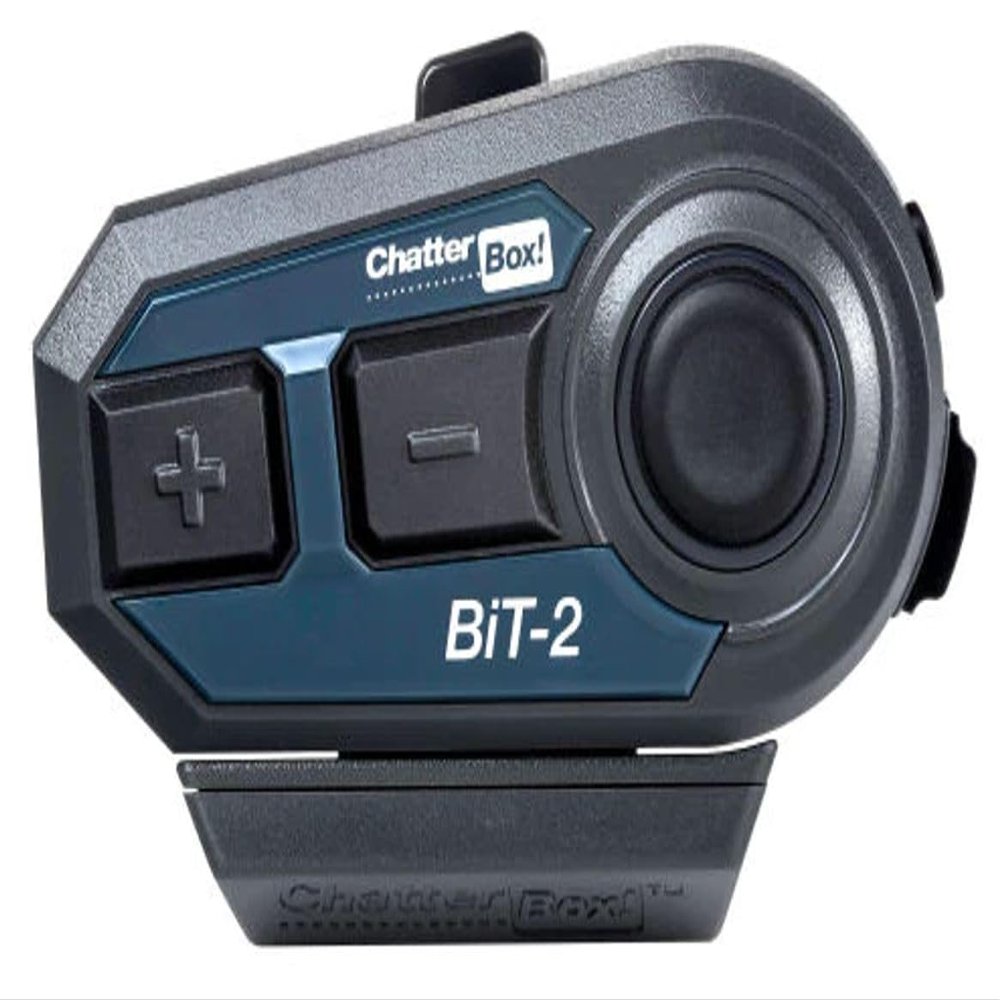 ChatterBox! BiT-2 Bluetooth Headset | Single Rider Helmet Communicator | Motorcycle Headset | Bluetooth | Pair with Smartphone | Water Resistance | High Definition Speaker System