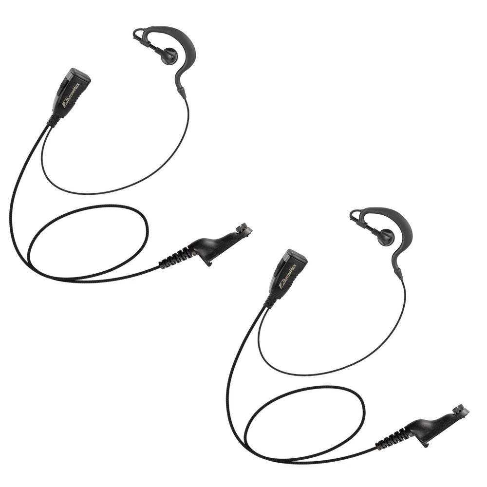 Arrowmax 2 Pack AEH1500-M9 Earhook Headset Earpiece with Mic Compatible with Motorola Radios APX6000 APX7000 APX8000 XPR6350 XPR6550 XPR7550 XPR7350e XPR7550e XPR7580e APX 6000 7000 8000 XPR