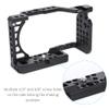 DSLR Rig Cage for A6000 A6100, Monitor, Metal Cage Stabilizer Frame with 1/4 3/8 Screws Hole and Shoe Mount for Microphone, view 3