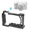 DSLR Rig Cage for A6000 A6100, Monitor, Metal Cage Stabilizer Frame with 1/4 3/8 Screws Hole and Shoe Mount for Microphone, view 4
