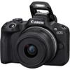 Canon EOS R50 Mirrorless Camera with 18-45mm Lens | Black with 200ES Camera Bag view 3