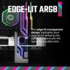 Cooler Master Atlas ARGB GPU Support Bracket, Aluminum Magnets Stand, Infinity Mirror Design, ARGB Tempered Glass, Up to RTX 4090 Support, Dual-Axis Mode Vertical | Horizontal. view 4