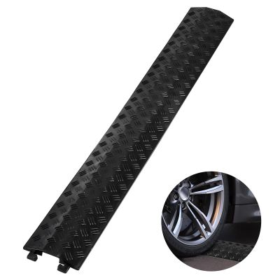 NEWTRY Speed Bump for Road PVC 3.3ft/40, 2kg/4.4lb Traffic Speed Hump Cable Protector Ramps for Garage Indoor Entrance Outdoor (Black)