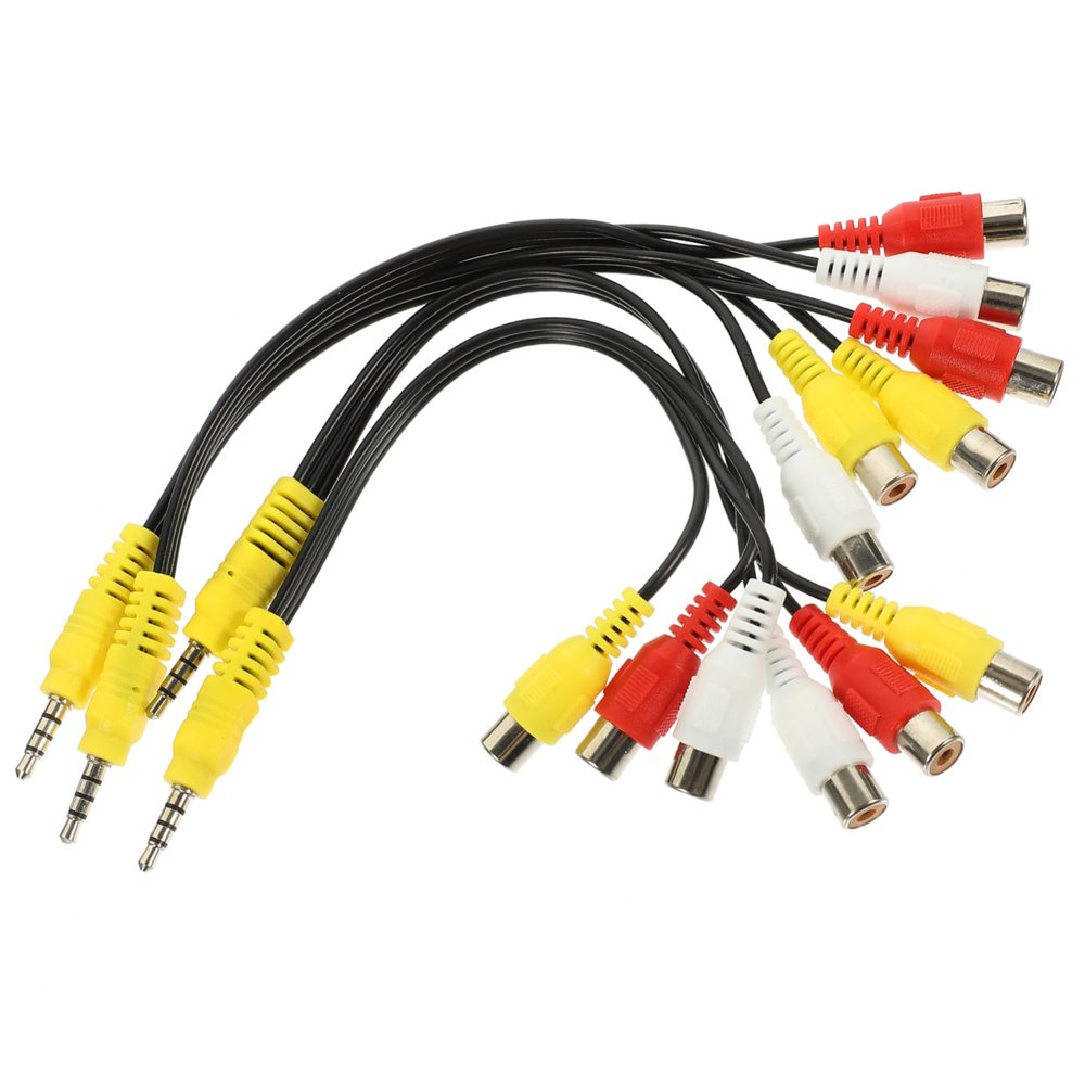 12pcs Adapter Cable Way Audio and Video Splitter Compatibility for Tv DVD Power Amplifier and More