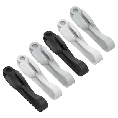 12 Pcs Adhesive Cord Keeper - Headphone Cord Organizer and Extension Cord Holder for Home Office and Kitchen, Self-Adhesive Silicone Cable Management (Black)
