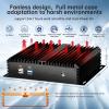 Kinupute Rugged Fanless Industrial Mini PC, Desktop Computer Core i7-5500U 2.4-3.0GHz, Win-10 Pro, 8G RAM, 256G SSD, 2xNICs, 2xCOM RS232, HDMI/VGA Port, 4xUSB3.0, WiFi, Auto Power On, Full Metal Case view 2
