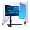 GLigeT Monitor Desk Dual Monitor Stand Arm for 10-27" Two Monitor, Freestanding Desk Stand, Heavy-Duty Fully Adjustable Mount Arms with VESA 75x75mm,100x100mm Monitor Stand view 1
