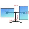 GLigeT Monitor Desk Dual Monitor Stand Arm for 10-27" Two Monitor, Freestanding Desk Stand, Heavy-Duty Fully Adjustable Mount Arms with VESA 75x75mm,100x100mm Monitor Stand view 2