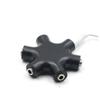 2pcs Snowflake Way Audio Headphone Splitter Adapter for Sharing Music Compatible with Devices Includes Auxiliary Cable for Tablets and Mobile Phones Black view 2