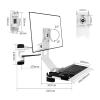 Monitor Desk Wall Mount Workstation - Full Motion Standing VESA Mount Arm, Adjustable Mechanical Monitor Stand with Keyboard Tray Arm, Ergonomic Wall Mounted Desk Monitor Stand (Size : 185 * 600MM) view 2