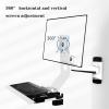 Monitor Desk Wall Mount Workstation - Full Motion Standing VESA Mount Arm, Adjustable Mechanical Monitor Stand with Keyboard Tray Arm, Ergonomic Wall Mounted Desk Monitor Stand (Size : 185 * 600MM) view 3