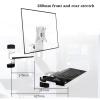 Monitor Desk Wall Mount Workstation - Full Motion Standing VESA Mount Arm, Adjustable Mechanical Monitor Stand with Keyboard Tray Arm, Ergonomic Wall Mounted Desk Monitor Stand (Size : 185 * 600MM) view 4