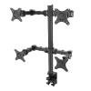GLigeT Monitor Desk Quad LCD Monitor Stand, 4 Monitor Bracket Fits Heavy Duty Monitor Up to 30inch, Full Adjustable Desk Mount Holds Up to 22 Lbs per Arm, Black Monitor Stand view 1