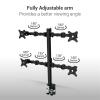 GLigeT Monitor Desk Quad LCD Monitor Stand, 4 Monitor Bracket Fits Heavy Duty Monitor Up to 30inch, Full Adjustable Desk Mount Holds Up to 22 Lbs per Arm, Black Monitor Stand view 4