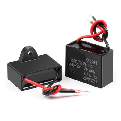 ALKOY 1 Piece CBB61 Capacitor Fan Starting Capacitor 1/1.2/1.5/2/2.5/3/3.5/4/4.5UF Terminal Fan Motor Starting Capacitor (Size : 450V7.0UF)