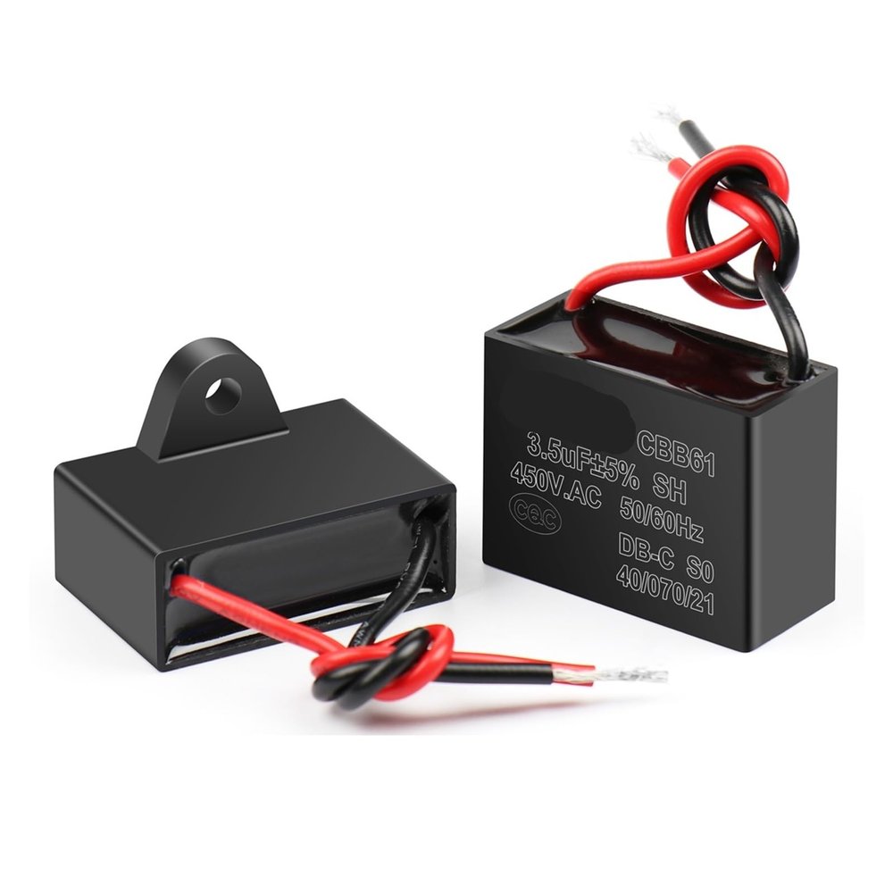 ALKOY 1 Piece CBB61 Capacitor Fan Starting Capacitor 1/1.2/1.5/2/2.5/3/3.5/4/4.5UF Terminal Fan Motor Starting Capacitor (Size : 450V7.0UF)