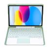 Aidashine Keyboard Case for Samsung Galaxy Tab A9+ 11 Inch 2023 (SM-X210/X216/X218), Detachable Bluetooth Keyboard with Touchpad, Soft Back Cover,Green view 2