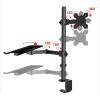 GLigeT Monitor Desk Dual LCD Monitor Desk Mount, Black Fully Adjustable 10 to 32 Inch Single Monitor and Laptop Desk Mount Combo, Fits Up to 17 Inch Laptops Monitor Stand view 3