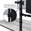 GLigeT Monitor Desk Dual LCD Monitor Desk Mount, Black Fully Adjustable 10 to 32 Inch Single Monitor and Laptop Desk Mount Combo, Fits Up to 17 Inch Laptops Monitor Stand view 4