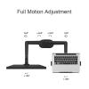 Monitor Desk Aluminum 3 in 1 Height Adjustable Desktop Dual Arm 17-32 inch Monitor Holder+12-17 inch Laptop Stand +14 inch Tablet Mount Monitor Stand (Color : Silver) view 4