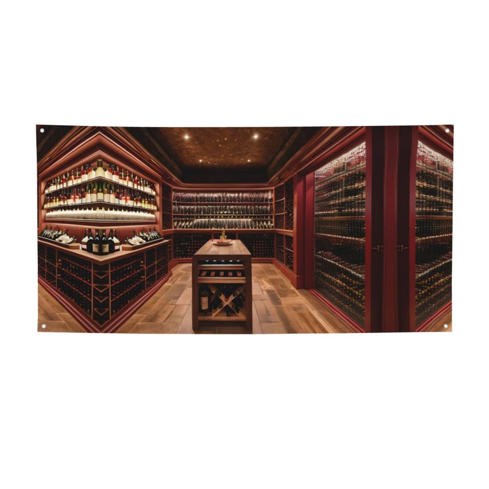 Backdrop Banner Halloween Party Decorations For Christmas Indoor Outdoor Party Supplies Wedding Event,Red Wine Cellar Print