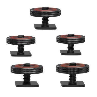 FEICHAO 1/4" Screw Hot Shoe Mount Tripod Screw Adapter for DSLR Camera Cage Phone Holder Accessories (5PCS)