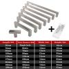 YEAHSO Stainless Steel Brushed Black Door Handle Kitchen Door Cabinet Knobs and for Furniture Handle Pull Knob 1Pcs view 3